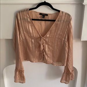 Long bell sleeve top